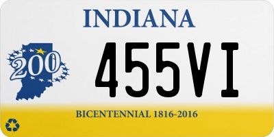 IN license plate 455VI