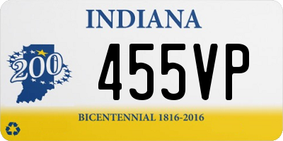 IN license plate 455VP