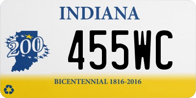 IN license plate 455WC