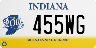 IN license plate 455WG