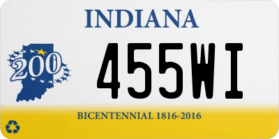 IN license plate 455WI