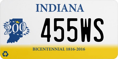 IN license plate 455WS