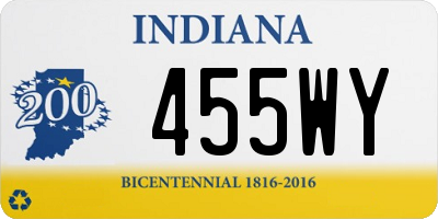 IN license plate 455WY