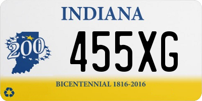 IN license plate 455XG