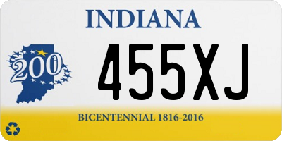 IN license plate 455XJ