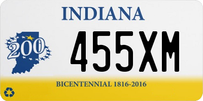 IN license plate 455XM