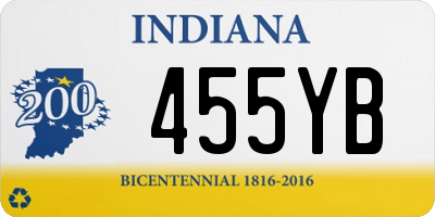 IN license plate 455YB