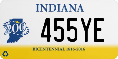 IN license plate 455YE