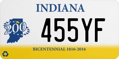 IN license plate 455YF