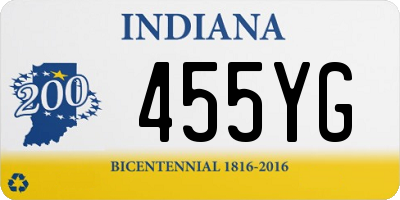 IN license plate 455YG