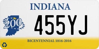 IN license plate 455YJ