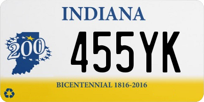 IN license plate 455YK