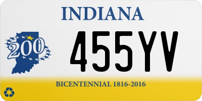 IN license plate 455YV