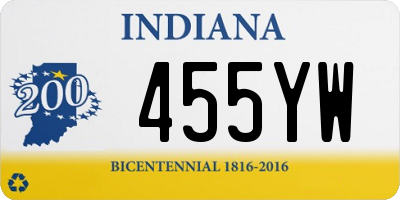 IN license plate 455YW