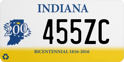 IN license plate 455ZC