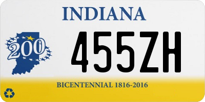 IN license plate 455ZH