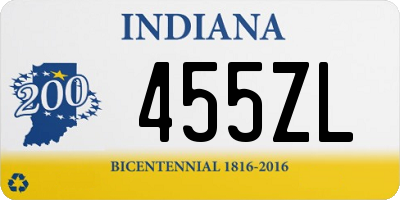 IN license plate 455ZL