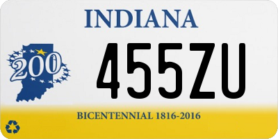 IN license plate 455ZU