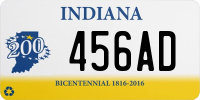 IN license plate 456AD