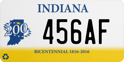 IN license plate 456AF