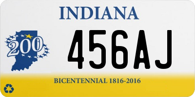 IN license plate 456AJ