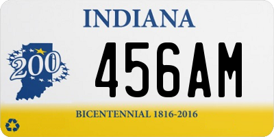IN license plate 456AM