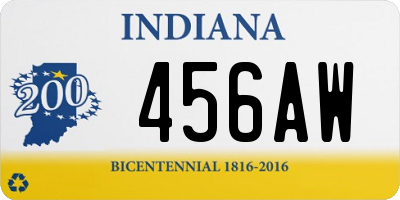 IN license plate 456AW