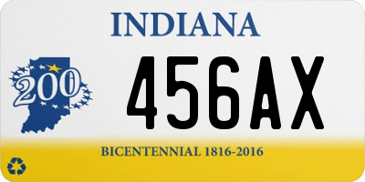 IN license plate 456AX