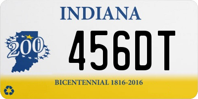 IN license plate 456DT