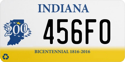 IN license plate 456FO