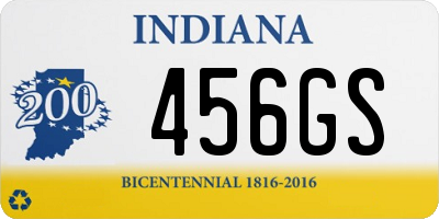 IN license plate 456GS