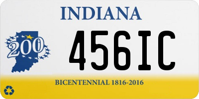 IN license plate 456IC