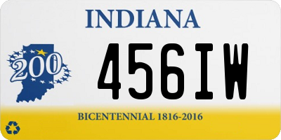 IN license plate 456IW