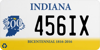 IN license plate 456IX