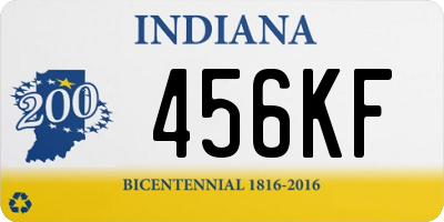 IN license plate 456KF