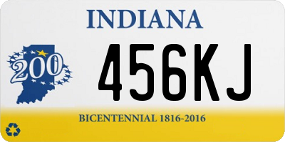 IN license plate 456KJ