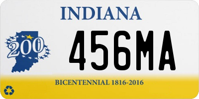 IN license plate 456MA