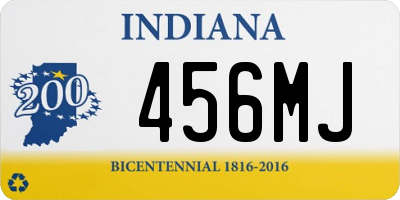IN license plate 456MJ