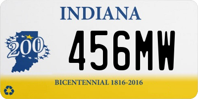 IN license plate 456MW