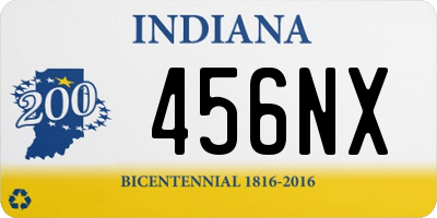 IN license plate 456NX