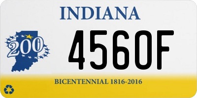 IN license plate 456OF