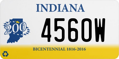 IN license plate 456OW