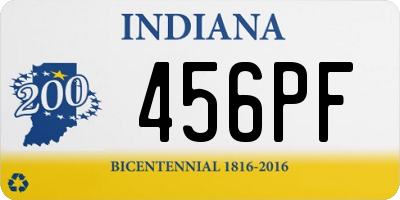 IN license plate 456PF