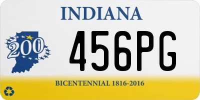 IN license plate 456PG