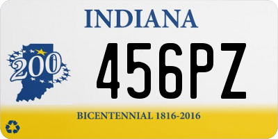 IN license plate 456PZ