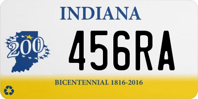 IN license plate 456RA