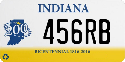 IN license plate 456RB