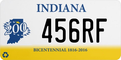 IN license plate 456RF