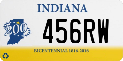 IN license plate 456RW