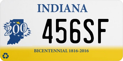 IN license plate 456SF